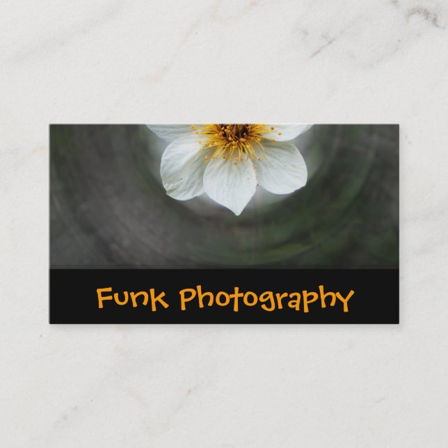 White Flower Dream Business Card (Front)