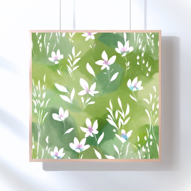 White Flower Fields | Elegant Spring Floral  Poster (Creator Uploaded)