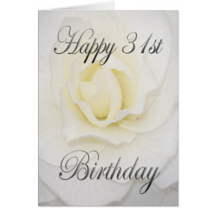 White Flower Happy 31st Birthday
