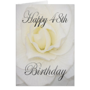 White Flower Happy 48th Birthday