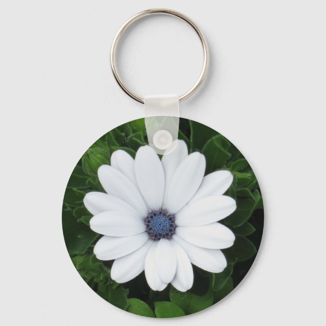 White Flower key chain (Front)