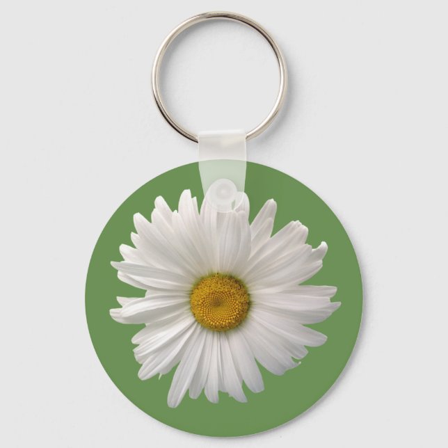 white flower key ring (Front)
