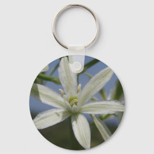 white flower keychain