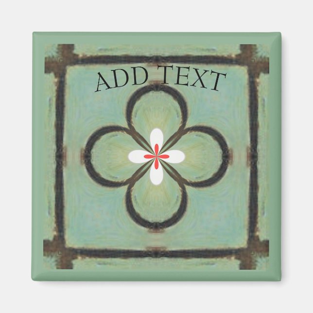 White Flower Magnet (Front)