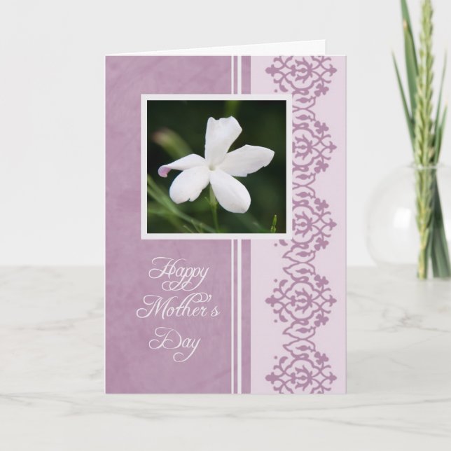 White Flower Mother's Day Card (Front)