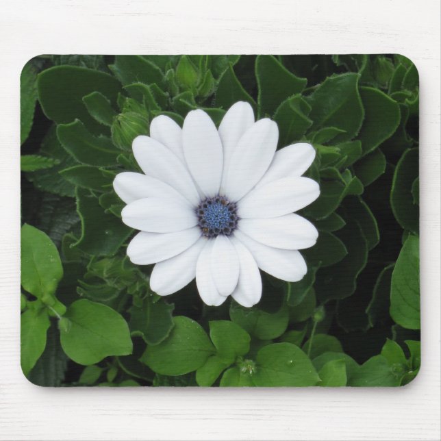 White Flower mousepad (Front)