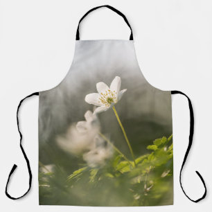 White Flower Nature Photo Apron