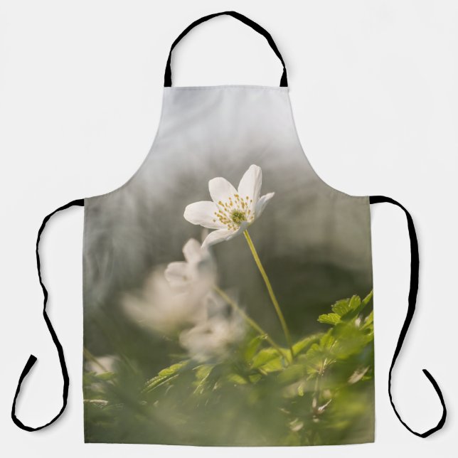 White Flower Nature Photo Apron (Front)