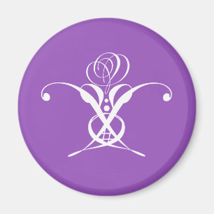 White Flower Pastel Purple Easter Magnet