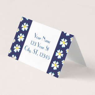White Flower Pattern Thunder_Cove Business Card