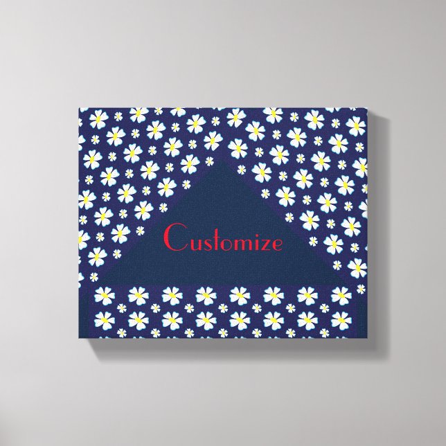 White Flower Pattern Thunder_Cove  Canvas Print (Front)