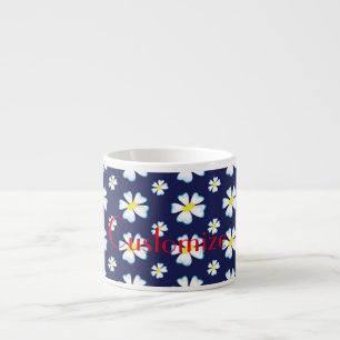 White Flower Pattern Thunder_Cove Espresso Cup