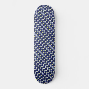 White Flower Pattern Thunder_Cove Skateboard