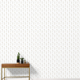 White Flower Pattern Wallpaper