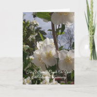 White Flower Personalised 35th Wedding Anniversary