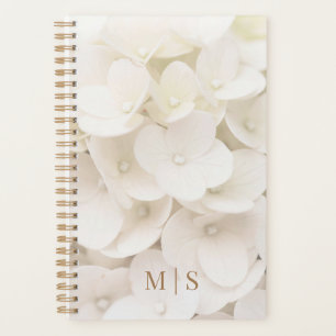 White Flower Petal Blossoms Floral Planner