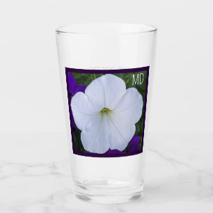 White Flower Photo Beauty for Ashes Bible Verse Glass