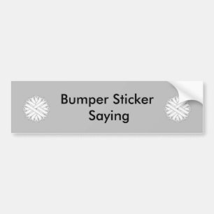 White Flower Ribbon by Kenneth Yoncich Bumper Sticker