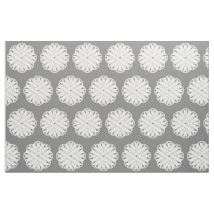 White Flower Ribbon by Kenneth Yoncich Fabric