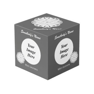 White Flower Ribbon Template by Kenneth Yoncich Cube