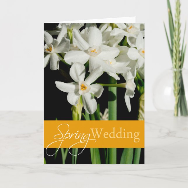 White Flower Spring Event And Wedding Invitation (Front)