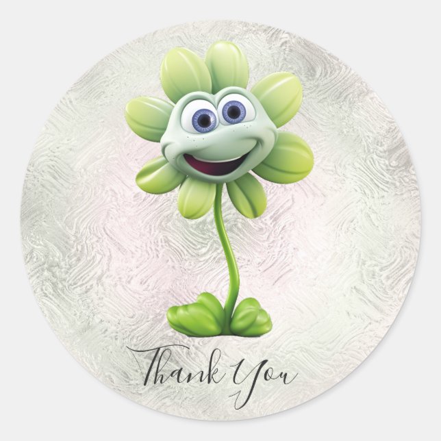 White Flower Sticker (Front)