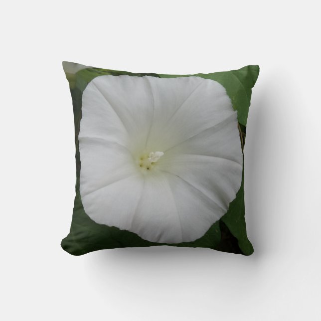 White Flower Throw Pillow (Front)