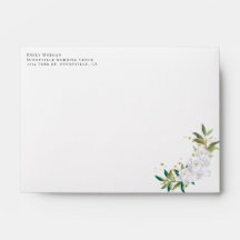 white flower wedding Envelope