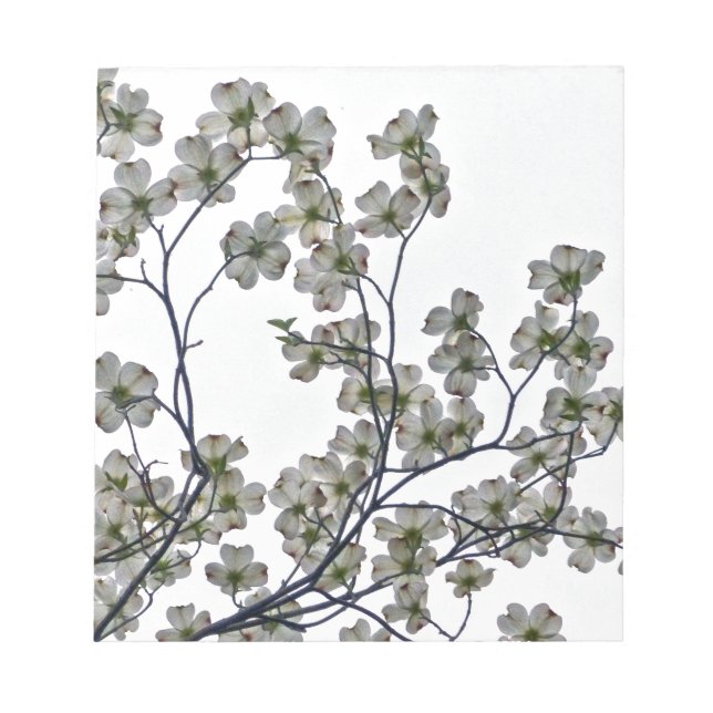 White Flowering Dogwood Notepad (Front)