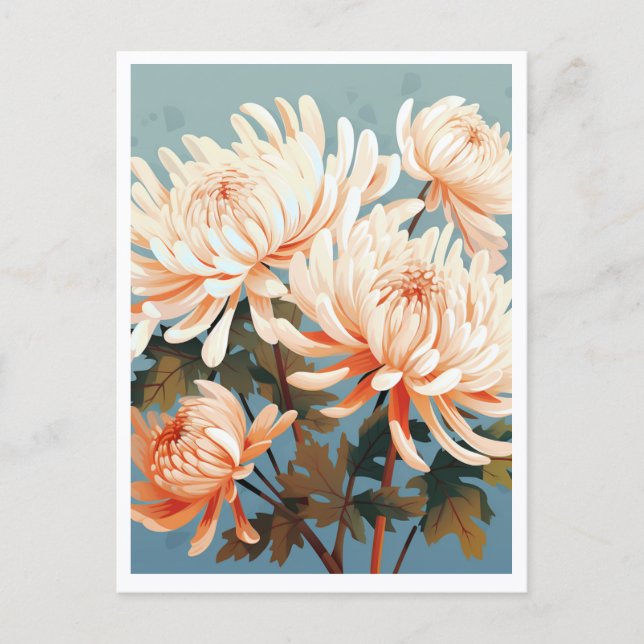 WHITE FLOWERS #1 POSTCARD (Front)