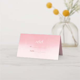 White Flowers And Frame Place Card