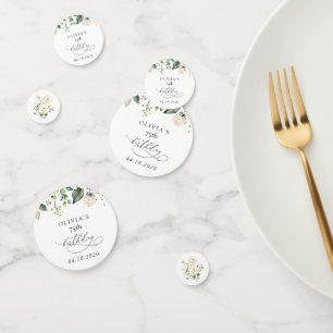 White Flowers, Cream Flowers, Boho, Birthday Confetti