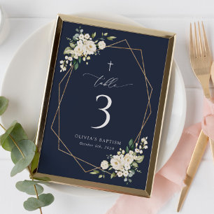 White Flowers, Cream Flowers, Boho, Table Numbers