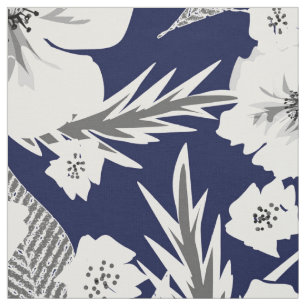 White flowers . fabric