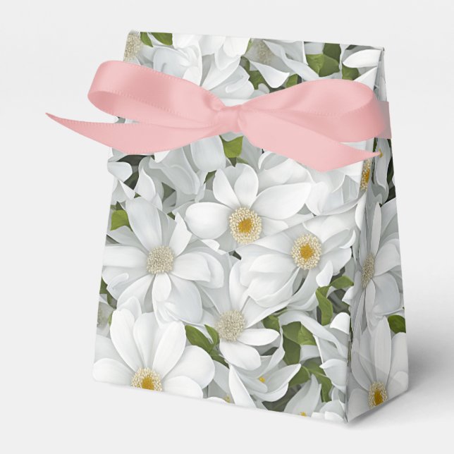White Flowers Favour Box (Front Side)