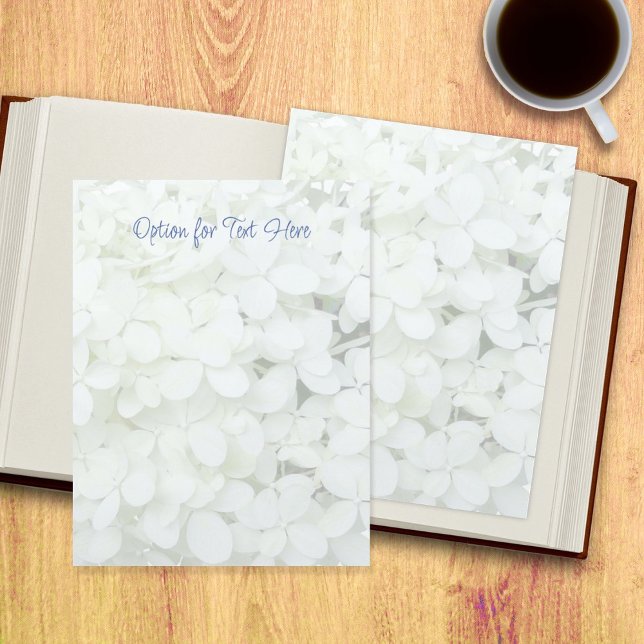 White Flowers Floral Background Craft Paper (Creator Uploaded)