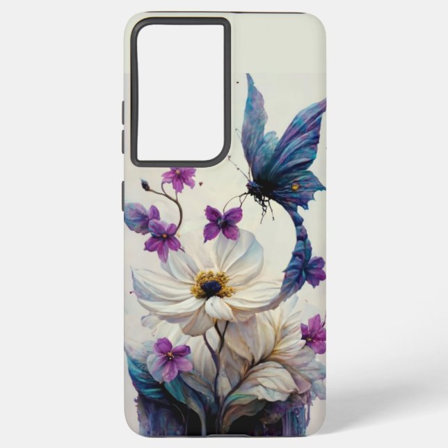 White Flowers phone case (Back)