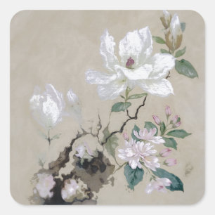 WHITE FLOWERS STICKER