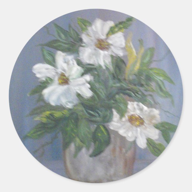 White Flowers stickers (Front)