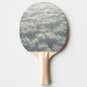 WHITE FLUFFY CLOUDS PING PONG PADDLE