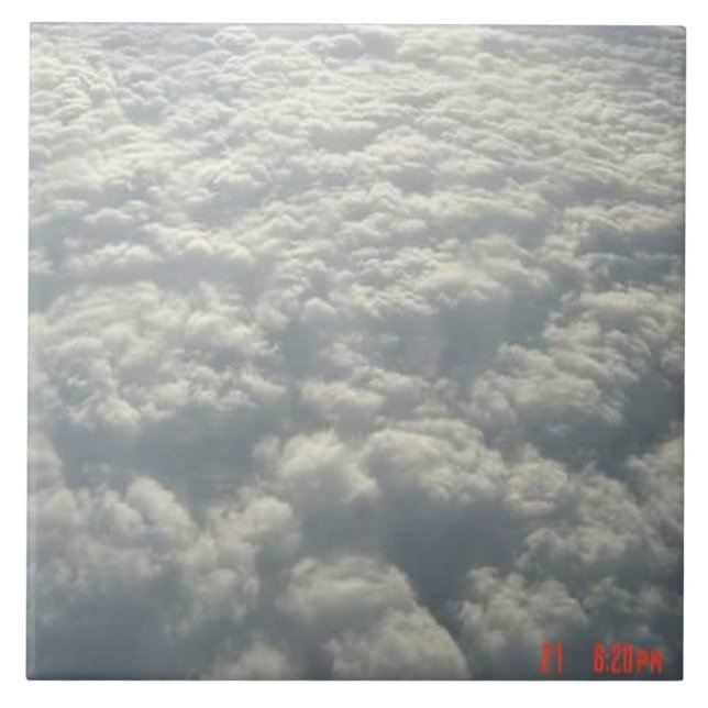 WHITE FLUFFY CLOUDS TILE (Front)