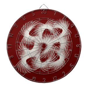 White flying feathers dartboard