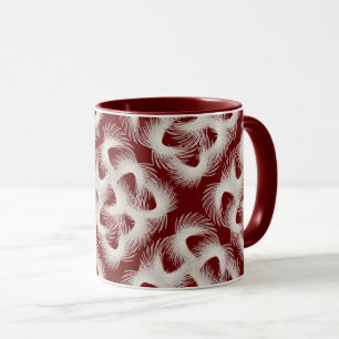 White flying feathers mug