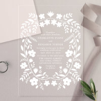 White Folk Art Floral Wedding