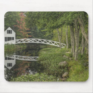 White footbridge, Somesville, Mount Desert Mouse Pad