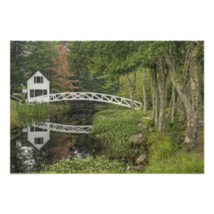 White footbridge, Somesville, Mount Desert Photo Print