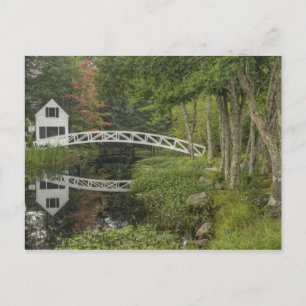 White footbridge, Somesville, Mount Desert Postcard