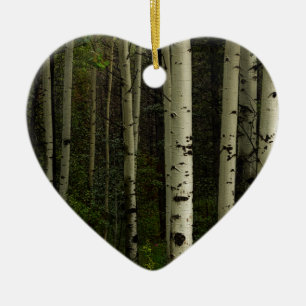 White Forest Ceramic Ornament