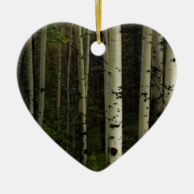 White Forest Ceramic Ornament (Front)