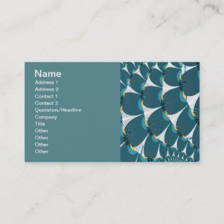 White Forest With Peacock Abstract Art Business Card